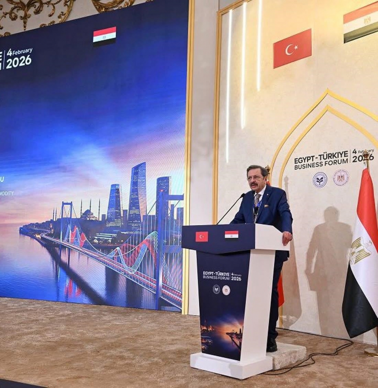 Çorlu TSO Yönetim Kurulu Başkanı İzzet VOLKAN Mısır–Türkiye İş Forumuna Katıldı