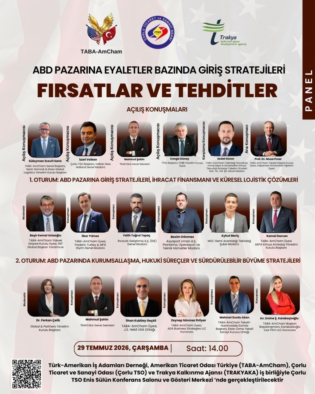 ABD Pazarına Eyaletler Bazında Giriş Stratejileri: Fırsatlar ve Tehditler Panel Daveti