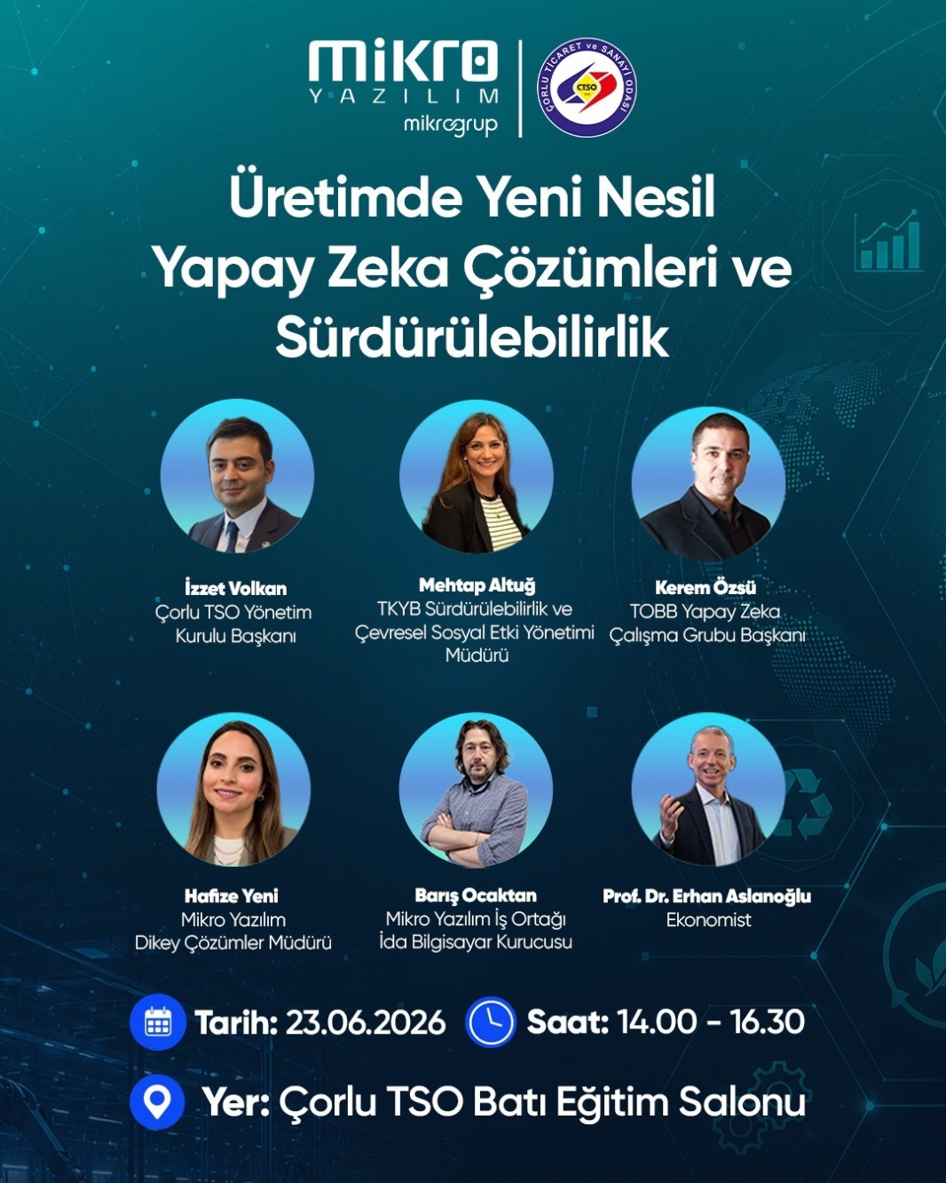 Üretimde Yeni Nesil Yapay Zeka Çözümleri ve Sürdürülebilirlik Semineri