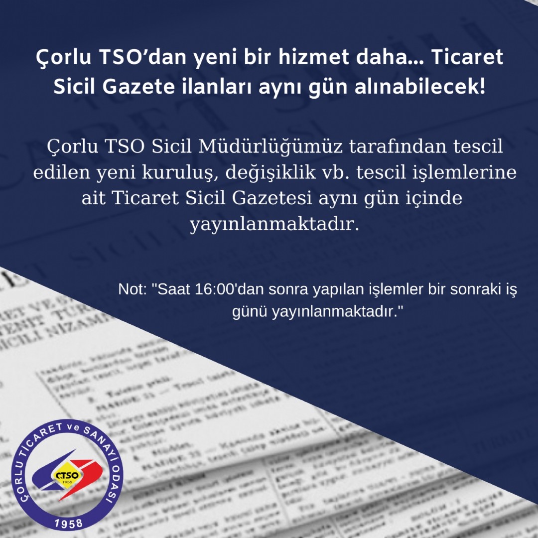 uyelerimiz ticaret sicil gazete