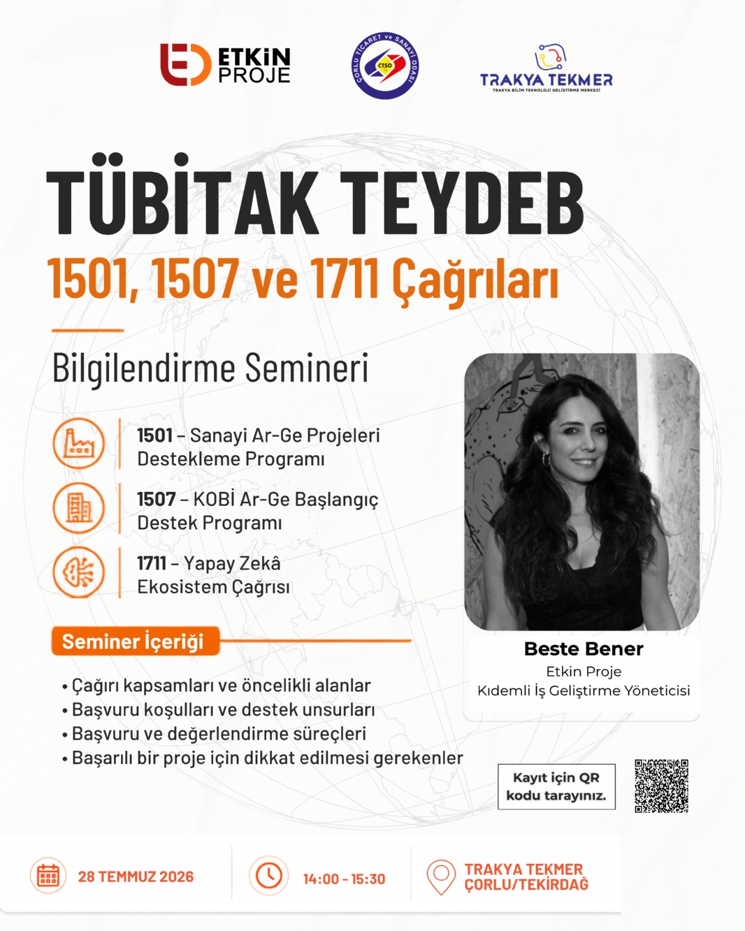 TÜBİTAK TEYDEB 1501,1507 ve 1711 Çağrıları Bilgilendirme Semineri