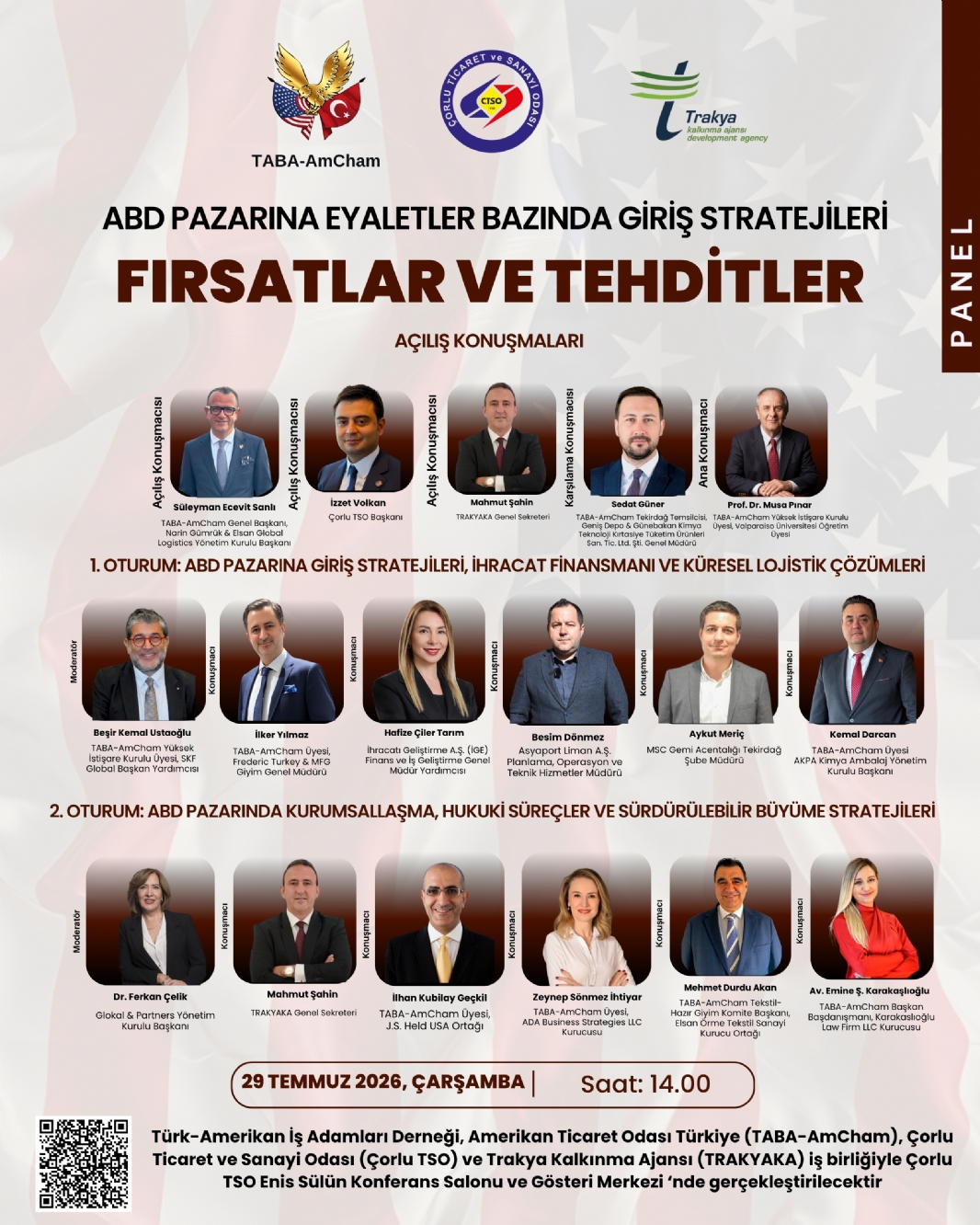 ABD Pazarına Eyaletler Bazında Giriş Stratejileri: Fırsatlar ve Tehditler Panel Daveti