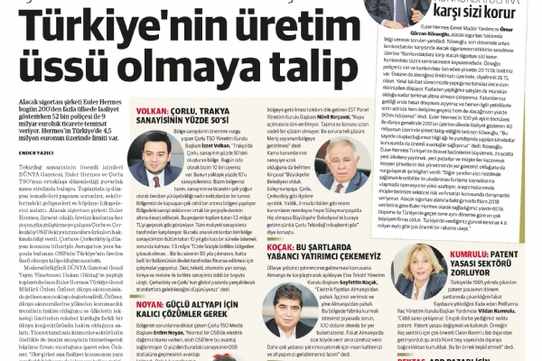Sanayici ve İhracatçı Üyelerimizin Sorunlarının Görüşüldüğü Yuvarlak Masa Toplantısı Haberi Dünya Gazetesi´nde Yer Aldı