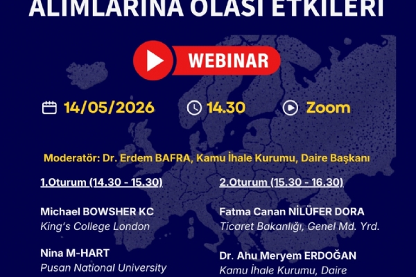 Made in Europe S�recinin Kamu Al�mlar�na Olas� Etkileri Webinar� Ger�ekle�ti