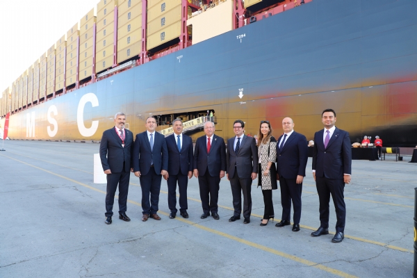 Yönetim Kurulu Başkanı İzzet Volkan Dünyanın En Büyük Konteyner Gemisi “MSC Türkiye” Türkiyeye İlk Uğrak Törenine Katılım Sağladı