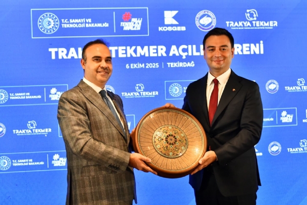 T.C. Sanayi ve Teknoloji Bakan  Sayn Mehmet Fatih KACIRn Terifleriyle  orlu TSO  Trakya Bilim Teknoloji Gelitirme Merkezi TEKMERin  Resmi Al Treni Gerekletirildi