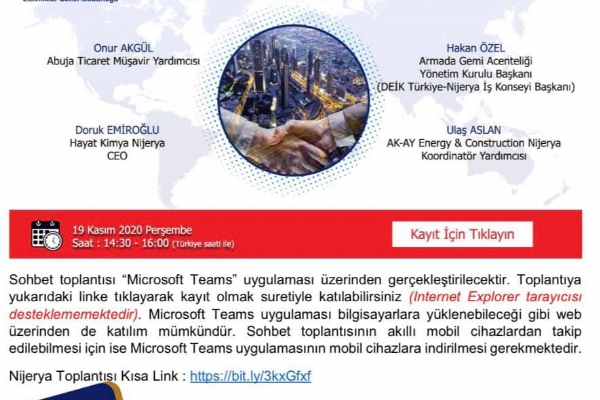 Ticaret Müşavirlerimizle Elektronik Sohbetler- Nijerya Toplantısı Gerçekleşti