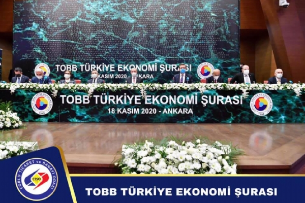 Odamız Yönetim Kurulu Başkanı İzzet Volkan ve Meclis Başkanı Erdim Noyan “TOBB Türkiye Ekonomi Şurası”na İştirak Ettiler