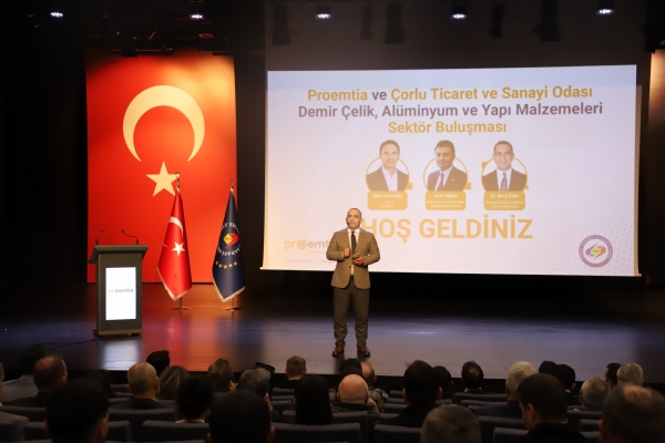 orlu TSO ile Trkiye  Bankas´nn kuruluu olan Proemtia´nn ibirliiyle dzenlenen "Demir elik, Alminyum ve Yap Malzemeleri Sektr Paydalar Bulumas Gerekleti
