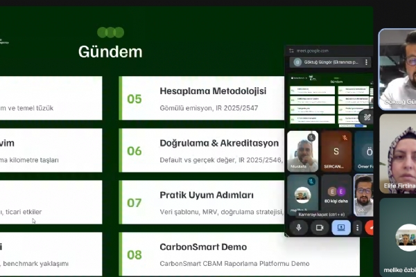 CBAM ve �r�n Karbon Ayak �zi Bilgilendirme Toplant�s� Online Olarak Ger�ekle�ti