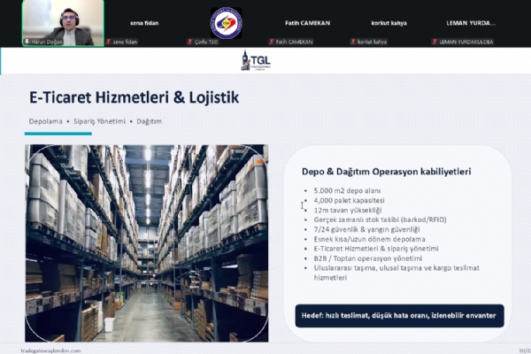 �orlu Ticaret ve Sanayi Odas� ile Trade Gateway London  �� Birli�inde D�zenlenen  ��ngiltere Pazar�nda Ticaret, Depolama ve Sat�� Modelleri�  Webinar� Ger�ekle�ti