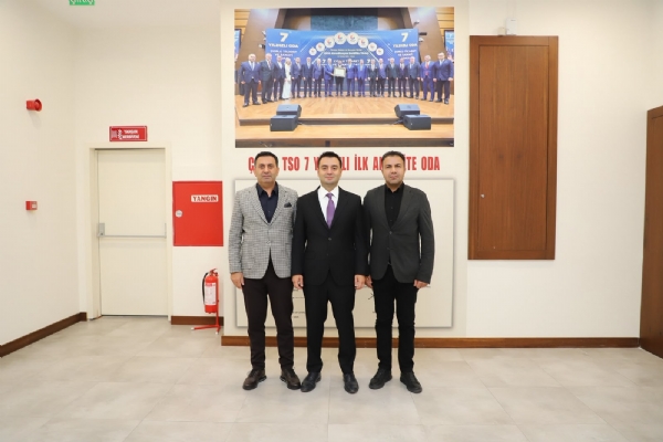 Azizo�lu Group ve Alkar Yap� Yetkililerinden  �orlu TSO Y�netim Kurulu Ba�kan� �zzet VOLKAN&acute;a Tebrik Ziyareti