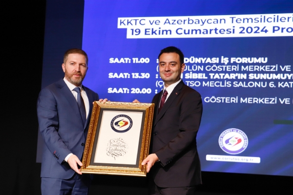 orlu Ticaret ve Sanayi Odas Ynetim Kurulu Bakan  zzet VOLKAN´n Ev Sahipliinde,  Kuzey Kbrs Trk Cumhuriyeti ve Azerbaycan  Temsilcilerinin Katlmyla Dzenlenen  Trk Dnyas  Forumu  Odamzda Gerekleti