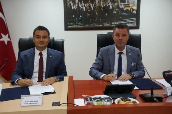 Çorlu TSO ile Çorlu Belediyesi Arasında Ortak Hizmet Projesi Protokolü İmzalandı