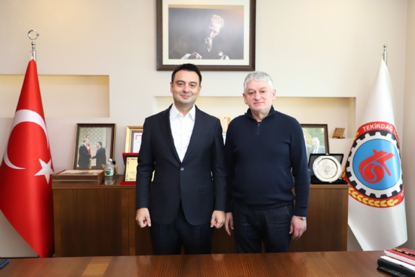 �orlu TSO Y�netim Kurulu Ba�kan� �zzet VOLKAN ve  Trakya Kalk�nma Ajans� Genel Sekreteri Mahmut �AH�N�den TOBB Y�netim Kurulu �yesi ve Tekirda� TSO  Y�netim Kurulu Ba�kan� Cengiz G�NAY&acute;a Ziyaret