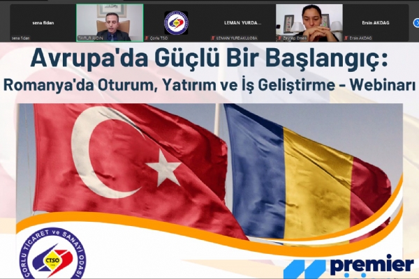 Romanya´da Yatrm ve  Gelitirme Frsatlar Webinar Gerekletirildi