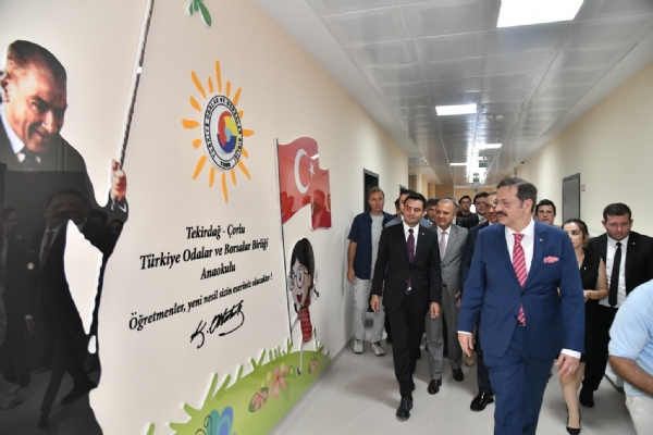 TOBB Başkanı Sayın M. Rifat HİSARCIKLIOĞLU´nun Katılımıyla Çorluya Kazandırılan TOBB Anaokulu´nun Açılış Töreni Gerçekleşti