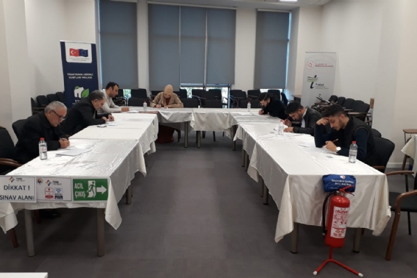 Odamız ve TOBB MEYBEM A.Ş. İş birliğinde Mesleki Yeterlilik Belgelendirme Sınavları Kapsamında "Sorumlu Emlak Danışmanı Seviye 5" Sınavı Odamızda Gerçekleşti