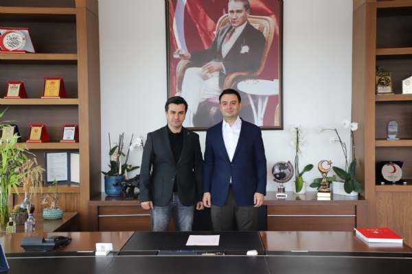 Odam�z Meclis �yesi Orhan �EB�  Y�netim Kurulu Ba�kan� �zzet VOLKAN&acute;a  Ziyarette Bulundu