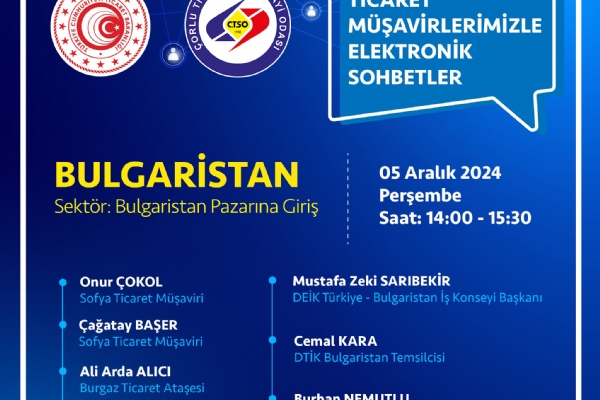 Bulgaristan Pazarına Giriş E-sohbet Etkinliği Gerçekleşti