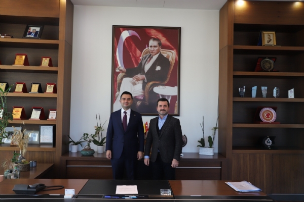 AK Parti Ergene Belediye Başkan Aday Adayı Sayın Halil İbrahim Cebeci Odamız Yönetim Kurulu Başkanı İzzet Volkanı Ziyaret Etti