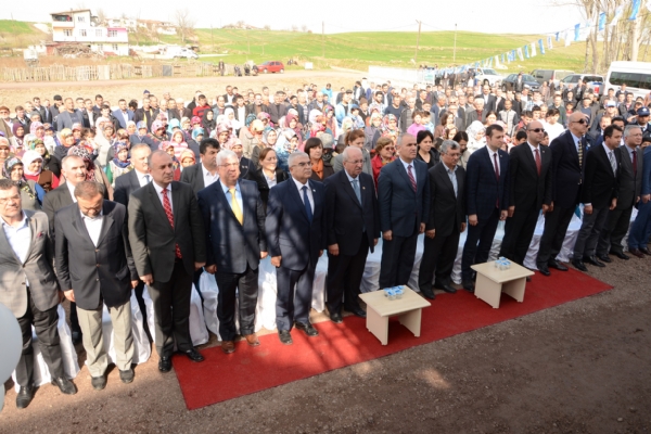 orlu TSO Ynetim Kurulu Bakan Yardmcs smail Krolu "TESK orlu Kanalizasyon Kollektr Hatt naat Temel Atma Treni"ne Katld