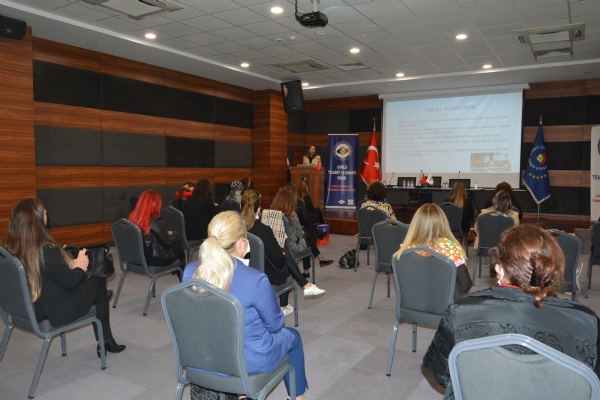 Giriimcilik Haftas Dolaysyla Dzenlenen Dnya apnda Kadn Giriimcilerde Dijitalleme, Pazarlama ve Sat Konulu Seminer Gerekleti