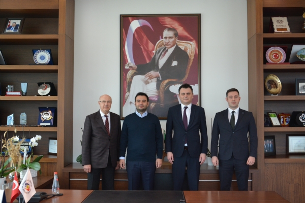 Halk Bank orlu ar ubesi ve S.S. orlu Esnaf ve Sanatkarlar Kredi Kefalet Kooperatifinden Ynetim Kurulu Bakan zzet Volkana Ziyaret