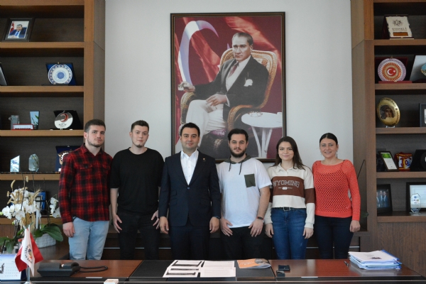 Odamz 14. Meslek Komitesi Bakan  Hlya Perin ve Tekirda Namk Kemal nv. IEEE renci Kolu Ynetim Kurulu Bakan zzet Volkana Ziyarette Bulundu