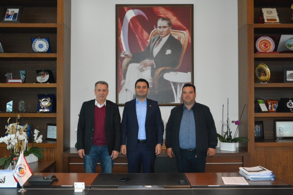 Odamz Gemi Dnem Ynetim Kurulu ve Meclis Bakan smail Glerolu ve Beraberinde Soner Tekin, Odamz Ynetim Kurulu Bakan zzet Volkana  Ziyarette Bulundu