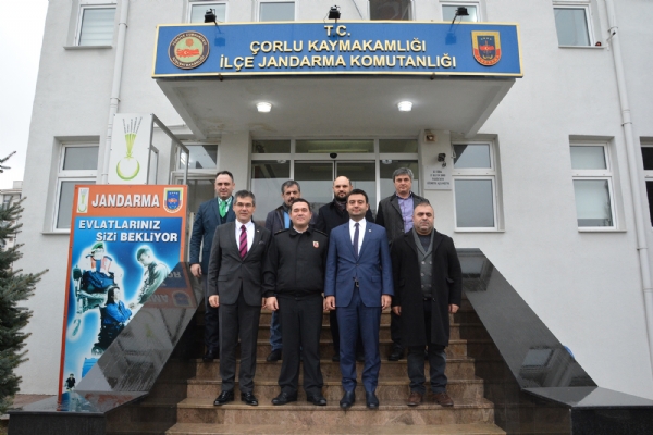 orlu TSO´dan orlu le Jandarma Komutan stemen Birkan Korkmaz´a Ziyaret