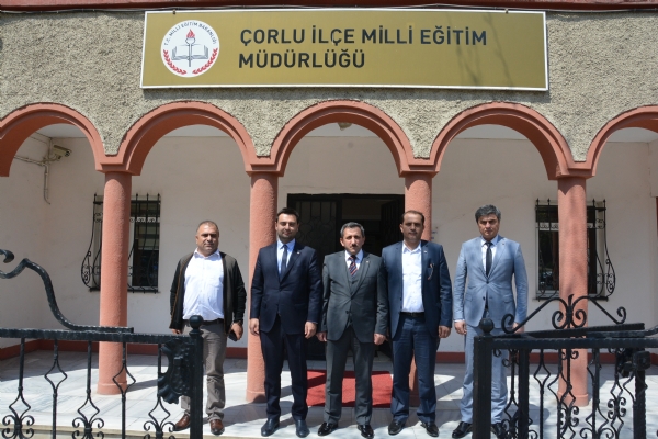 Odamz Ynetiminden orlu le Milli Eitim Mdr Hseyin Erdoana Tebrik Ziyareti