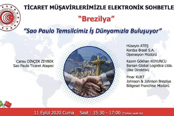 Ticaret Müşavirlerimizle Elektronik Sohbetler-Brezilya Toplantısı Webinar ile Gerçekleşti