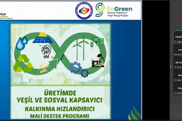 retimde Yeil ve Sosyal Kapsayc Kalknma Program Tantm Toplants Odamz birlii le Gerekletirildi