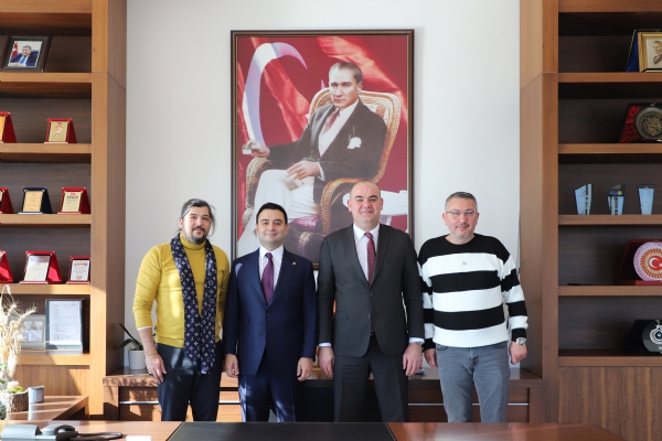 24,25 ve 26. Dönem Tekirdağ Milletvekili, CHP Çorlu Belediye Başkan A.Adayı Sayın Emre Köprülü Odamız Yönetim Kurulu Başkanı İzzet Volkan´a Ziyarette Bulundu
