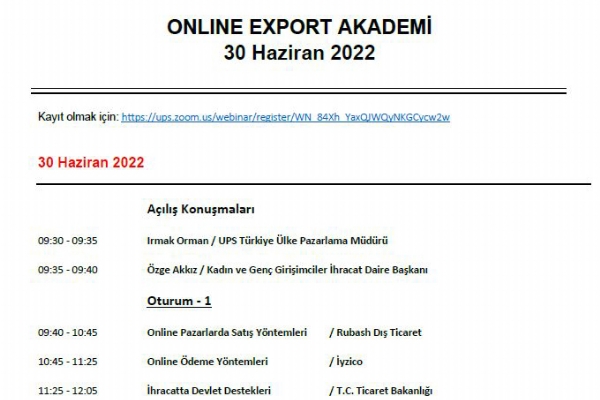 Online Export Akademi Gerekleti
