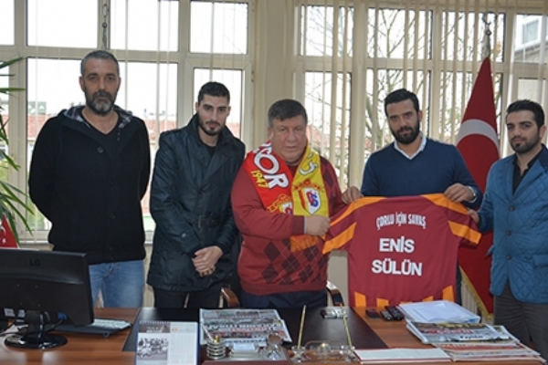Çorluspor 1947 Taraftar Grubu Asi Şimşekler, Enis Sülün´ü Ziyaret Etti