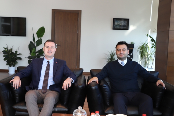 CHP Çorlu Belediye Başkan Aday Adayı Sayın Müjdat Uysalcan Odamız Yönetim Kurulu Başkanı İzzet Volkanı Ziyaret Etti