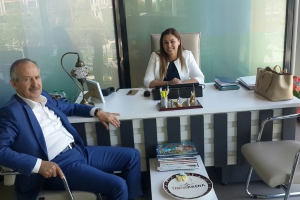 Çorlu TSO Yönetim Kurulu Başkanı İbrahim Gönül´den Trend Arena AVM Genel Müdürü Seda Atay´a İade-i Ziyaret