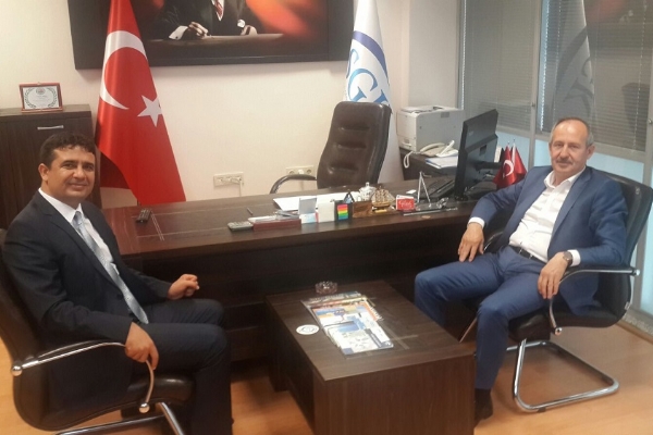 Odamız Yönetim Kurulu Başkanı İbrahim Gönül´den Çorlu SGK Müdürü Hasan Türkan´a Ziyaret