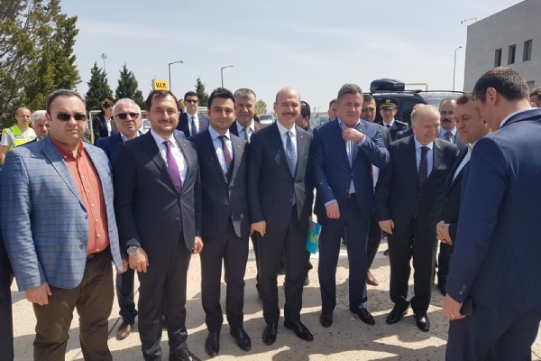 ileri Bakan Sleyman Soylu orlu Havalimanndan Uurland