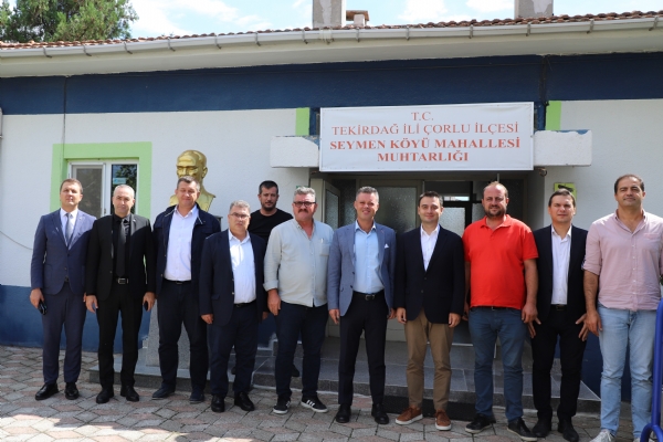 orlu Belediye Bakan Ahmet SARIKURT ve Odamz Ynetim Kurulu Bakan zzet VOLKAN, Seymen Mahallesi Muhtar Aydn DNLER  le  Bir Araya Geldi