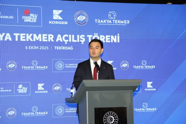 T.C. Sanayi ve Teknoloji Bakan  Sayn Mehmet Fatih KACIRn Terifleriyle  orlu TSO  Trakya Bilim Teknoloji Gelitirme Merkezi TEKMERin  Resmi Al Treni Gerekletirildi