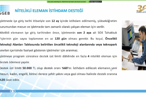 TOBB Başkanımız Rifat Hisarcıklıoğlu´nun Katılımı ile Online Olarak KOSGEB KOBİ Destekleri Semineri Gerçekleşti