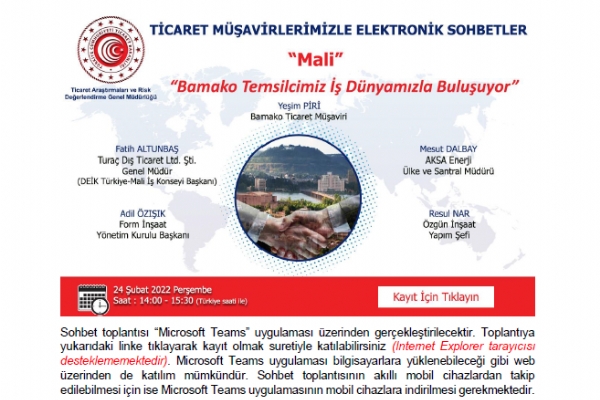 Ticaret Mavirleri ile Elektronik Sohbetler- Mali Toplants Gerekleti