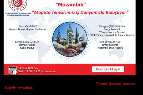 Ticaret Müşavirleri ile Elektronik Sohbetler - Mozambik Toplantısı Gerçekleşti