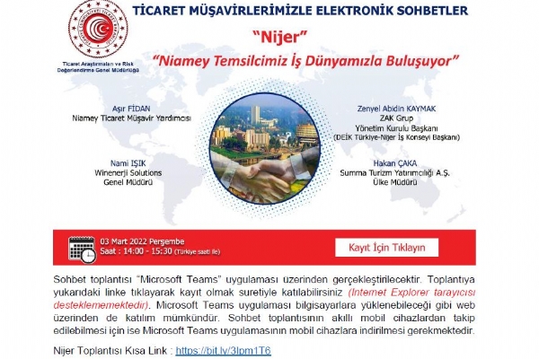 Ticaret Mavirleri ile Elektronik Sohbetler- Nijer Toplants Gerekleti