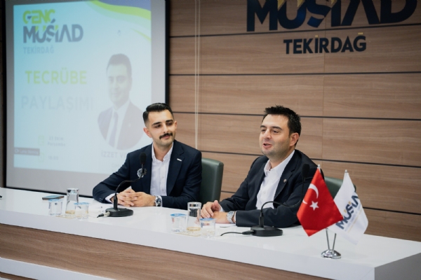 �orlu Ticaret ve Sanayi Odas�  Y�netim Kurulu Ba�kan� �zzet VOLKAN  Gen� M�S�AD Tekirda� Taraf�ndan D�zenlenen  �Tecr�be Payla��m�� Etkinli�ine Kat�ld�