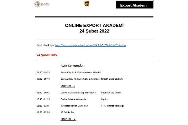 “Online Export Akademi Gerçekleşti