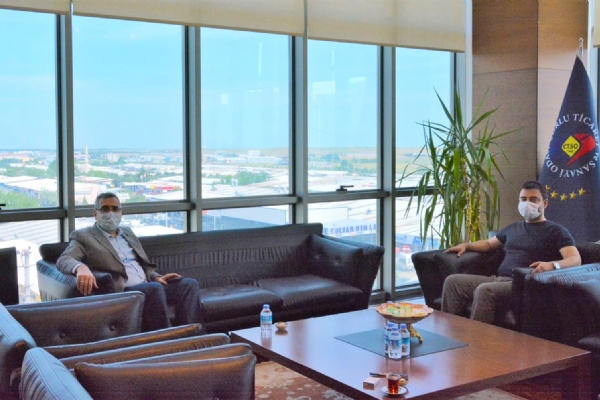 Namık Kemal Üniverisitesi Rektörü Prof. Dr. Mümin Şahinden Yönetim Kurulu Başkanımız İzzet Volkana Ziyaret
